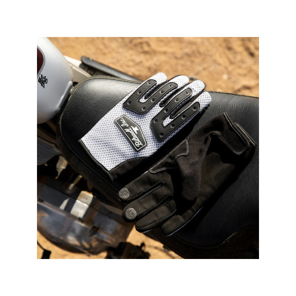 Рукавички кросові Biltwell Anza біло-чорні