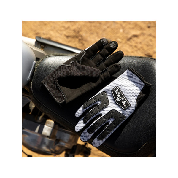 Рукавички кросові Biltwell Anza біло-чорні