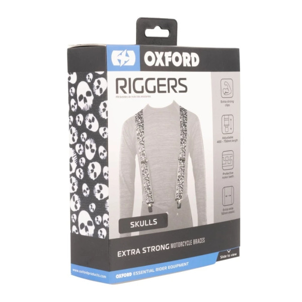 Ремені Oxford Riggers чорні-білі