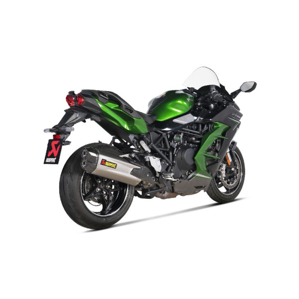 Глушник мотоцикловий Slip-On Line (Титан + Вуглецеве волокно) Akrapović Kawasaki Ninja H2 SX (22-)