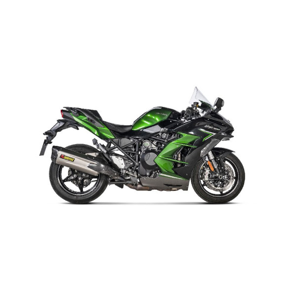 Глушник мотоцикловий Slip-On Line (Титан + Вуглецеве волокно) Akrapović Kawasaki Ninja H2 SX (22-)