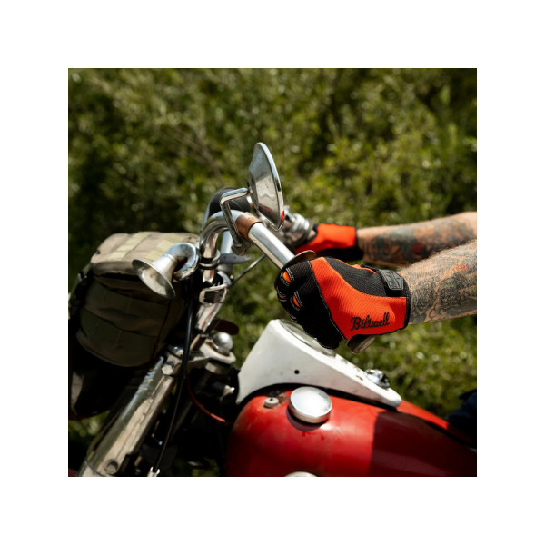 Рукавички кросові Biltwell Moto чорні-помаранчеві