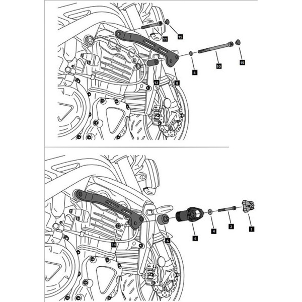 Краш-пади мотоциклові PUIG R19 BMW S 1000 RR/ M1000RR (23-) чорні