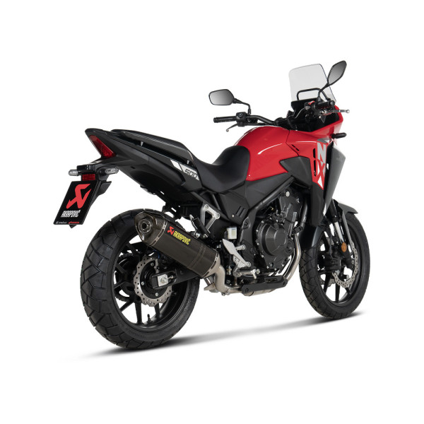 Глушник мотоцикловий Akrapović Slip-On Line Honda CB 400 X/ 500 X (16-24)/ CBR 400 R (16-20)/ 500 R (16-24) вуглецеве волокно чорний