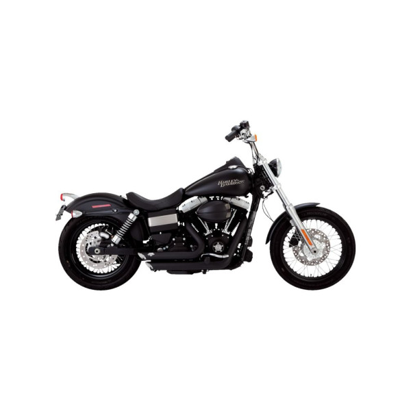 Повний вихлопний систем Vance & Hines Shortshots Staggered для обраних моделей Harley Davidson Чорний Мат