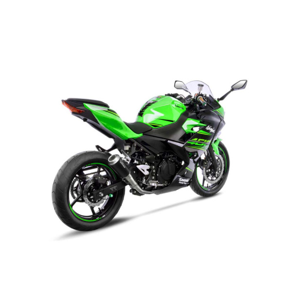 Глушник мотоцикла LeoVince LV-10 Black Edition Slip-On, Нержавіюча сталь для Kawasaki Ninja 400 18- / Z 400 19-