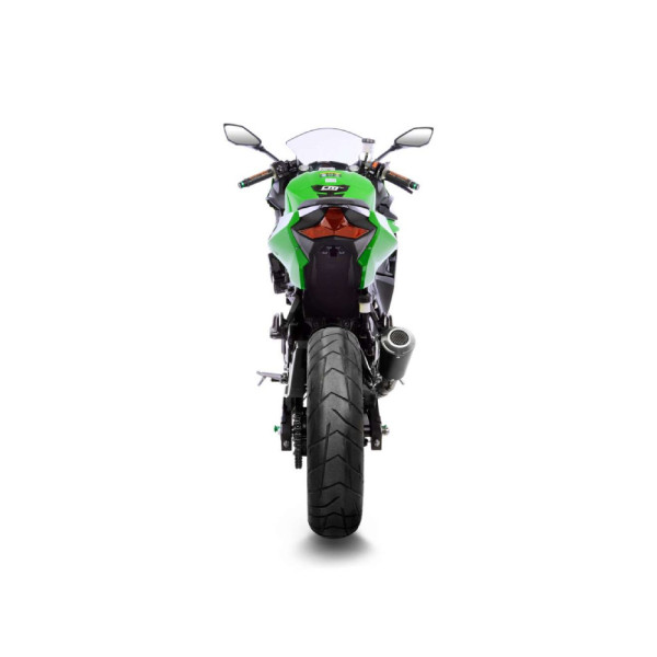 Глушник мотоцикла LeoVince LV-10 Black Edition Slip-On, Нержавіюча сталь для Kawasaki Ninja 400 18- / Z 400 19-