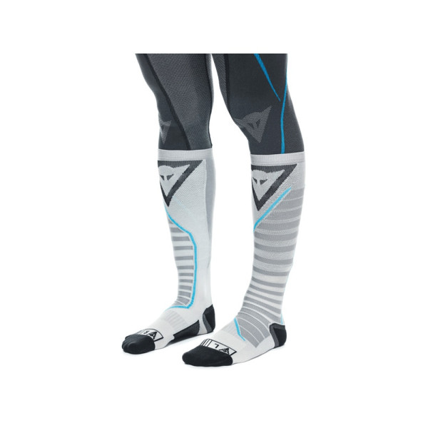 Довгі мотоциклетні шкарпетки Dainese Dry Long біло-чорно-сині