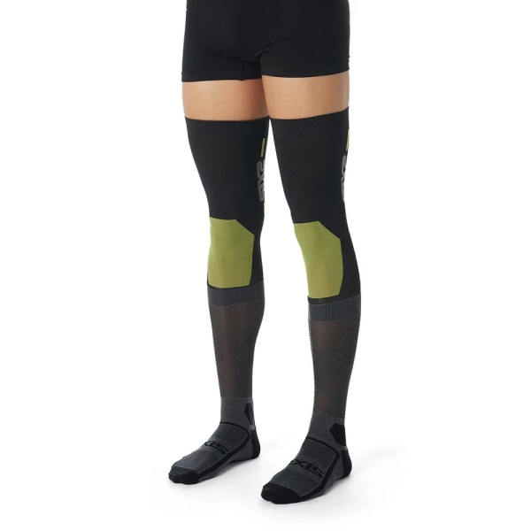 Мотоциклетні шкарпетки SIXS Knee Brace чорні-жовті