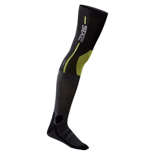 Мотоциклетні шкарпетки SIXS Knee Brace чорні-жовті
