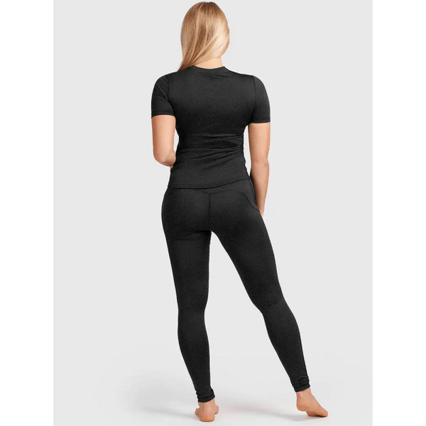Жіноча термокофта з коротким рукавом Redline Saxon 2.0 Merino чорна