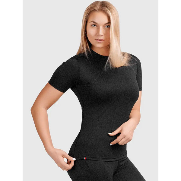 Жіноча термокофта з коротким рукавом Redline Saxon 2.0 Merino чорна