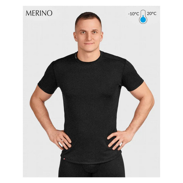 Термош shirt з коротким рукавом Redline Saxon 2.0 Merino чорна
