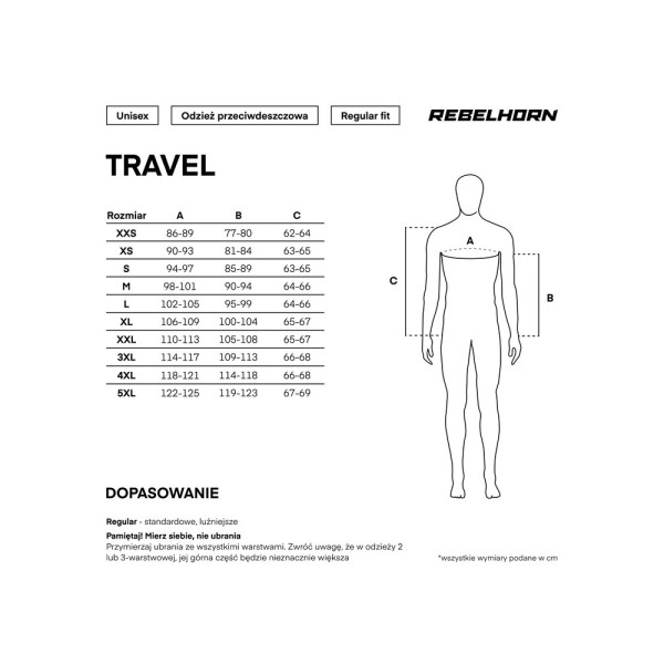 Мотоциклетний дощовик одночастинний Rebelhorn Travel чорний