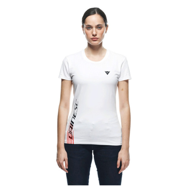 Жіноча футболка Dainese Logo біло-чорна