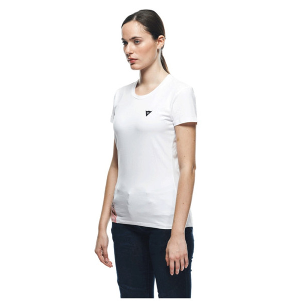 Жіноча футболка Dainese Logo біло-чорна