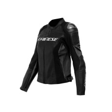 Жіноча шкіряна мотоциклетна куртка Dainese Racing 4 перфорована чорна