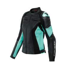 Жіноча шкіряна мотоциклетна куртка Dainese Racing 4 чорна-зелена