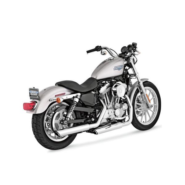 Глушники Vance & Hines Twin Slash хром для Harley Davidson XL (04-13)