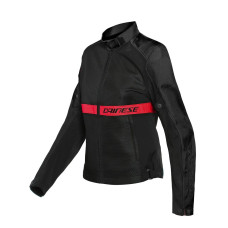 Жіноча текстильна мотоциклетна куртка Dainese Ribelle Air Lady Tex чорна-червона