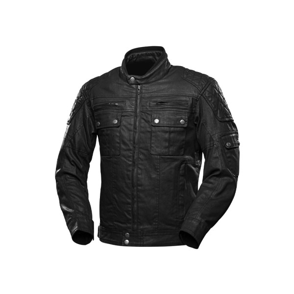 Мотоциклетна текстильна куртка 4SR Retro Urban Cafe чорна-біла