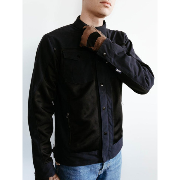 Мотоциклетна куртка Broger California синьо-чорна