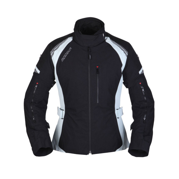 Жіноча мотоциклетна куртка Modeka Amberly чорна-сіра