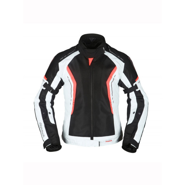 Жіноча мотоциклетна куртка Modeka Khao Air чорна-попелясто-червона