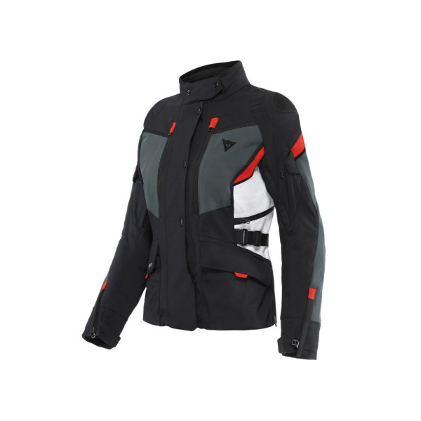Жіноча текстильна мотоциклетна куртка Dainese Carve Master 3 Gore-Tex чорна-сіра-червона