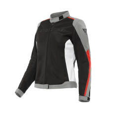 Жіноча текстильна мотоциклетна куртка Dainese Hydraflux 2 Air D-Dry чорна-сіра-червона