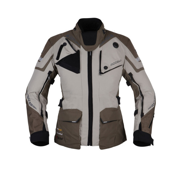 Жіноча мотоциклетна куртка Modeka Panamericana II піщано-хакі