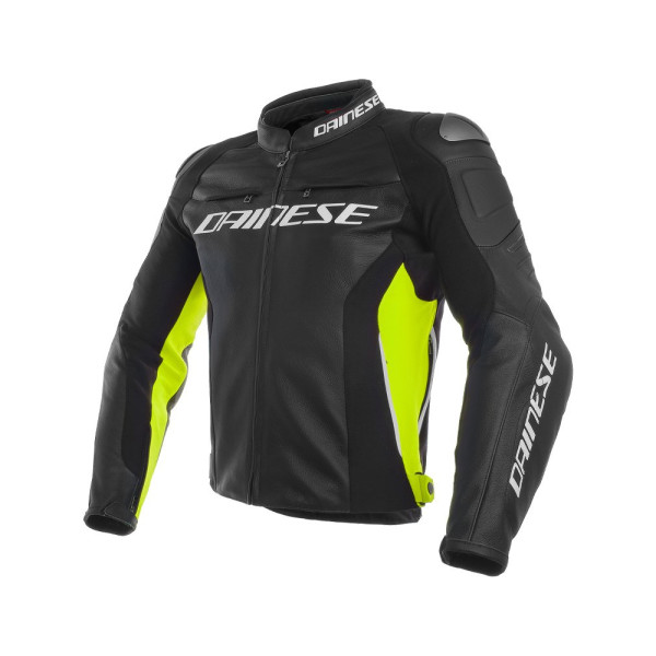 Мотоциклетна шкіряна куртка Dainese RACING 3 чорна-жовта