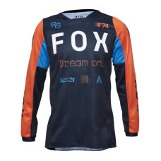 Кросова кофта дитяча Fox 180 Lean чорний-помаранчевий