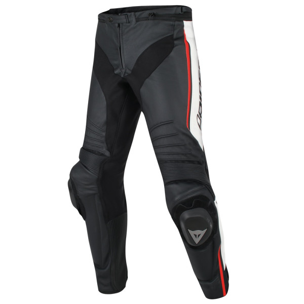 Мотоциклетні шкіряні штани Dainese MISANO чорні-білі