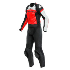 Двочастинний мотоциклетний комбінезон жіночий Dainese Mirage чорний-червоний-білий нестандартні розміри