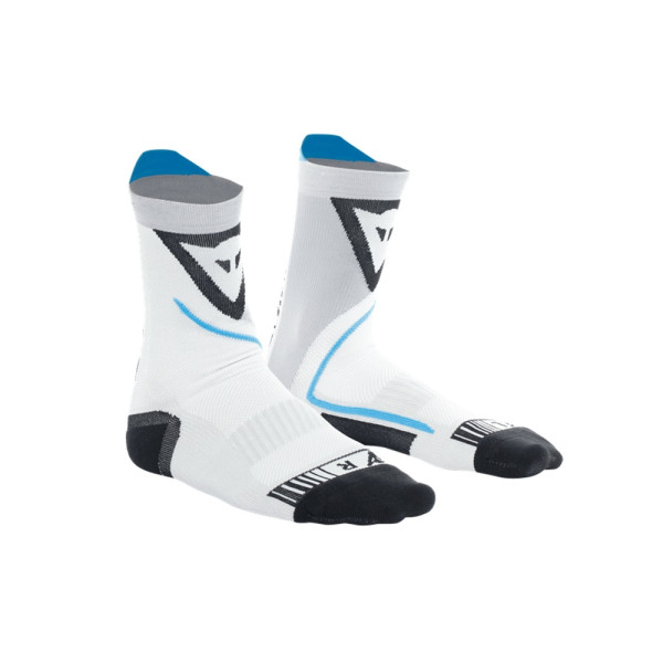 Короткі мотоциклетні шкарпетки Dainese Dry Mid біло-чорно-сині