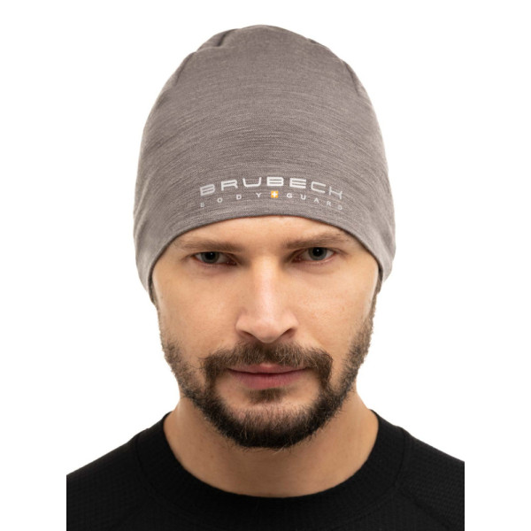 Шершава шапка merino BRUBECK unisex сіра