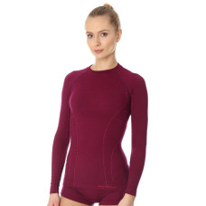 Жіноча футболка Brubeck Active Wool з довгим рукавом фіолетова
