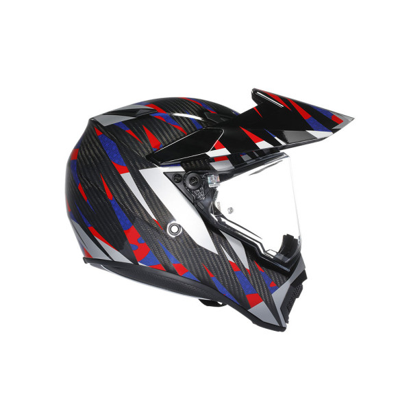Шолом adventure AGV AX9 Steppa чорний-червоний-синій