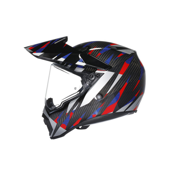 Шолом adventure AGV AX9 Steppa чорний-червоний-синій