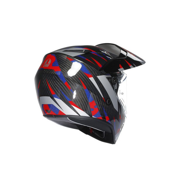 Шолом adventure AGV AX9 Steppa чорний-червоний-синій