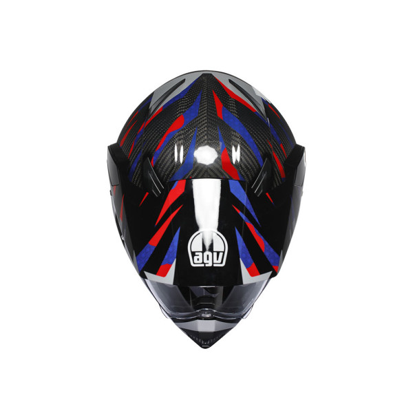 Шолом adventure AGV AX9 Steppa чорний-червоний-синій