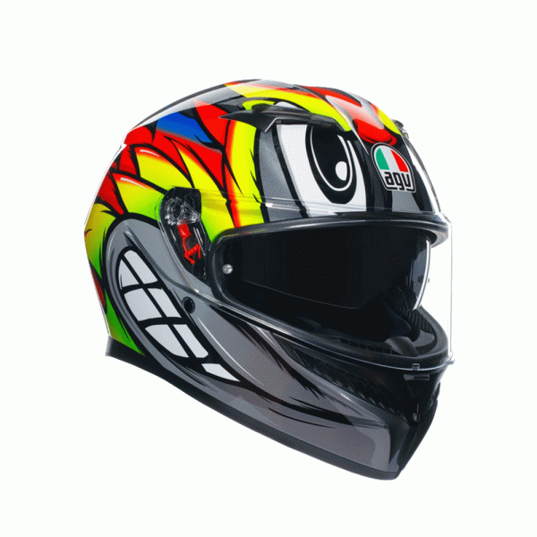 Інтегральний шолом AGV K3 Birdy 2.0 сірий-жовто-червоний