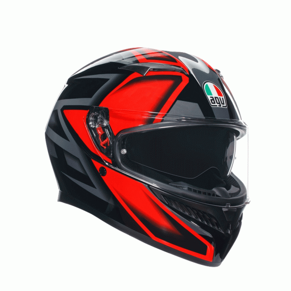 Інтегральний шолом AGV K3 Compound чорний-червоний