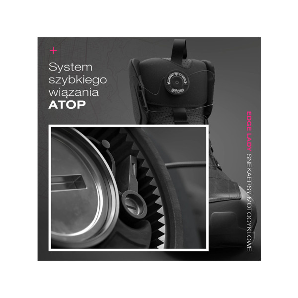 Жіночі мотоциклетні черевики Shima Edge Vented чорні