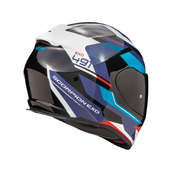 Інтегральний шолом Scorpion Exo-491 Abilis чорний-синій-червоний
