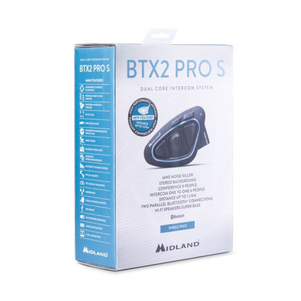 Мотоінтерком Midland BTX2 PRO S LR Hi-Fi радіо одиночний