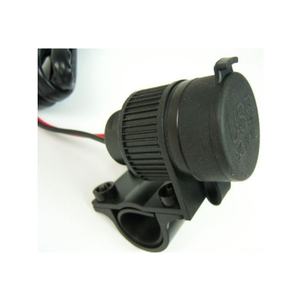 Зарядний пристрій Dual USB Touratech з кріпленням на кермі 22 мм / 25 мм 12/24V