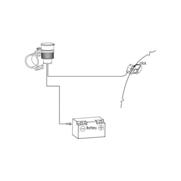 Зарядний пристрій Dual USB Touratech з кріпленням на кермі 22 мм / 25 мм 12/24V