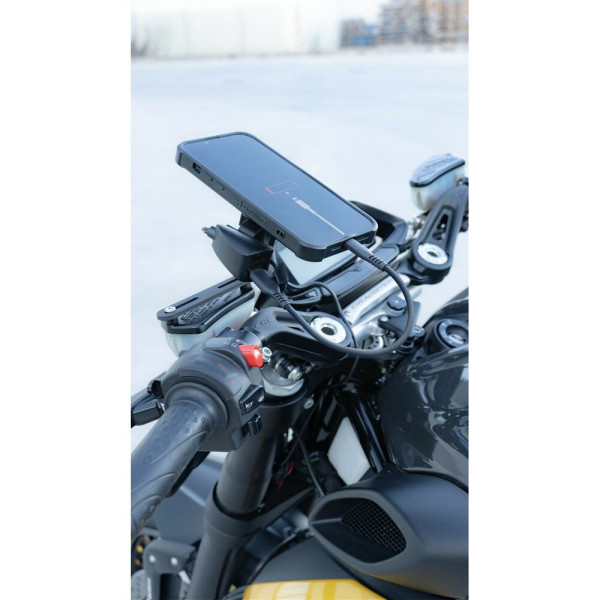 Подвійна, водонепроникна зарядка USB Лампа Usb-Fix Trek з кріпленням до керма мотоцикла швидка зарядка; 5400 mA; 12/24 V